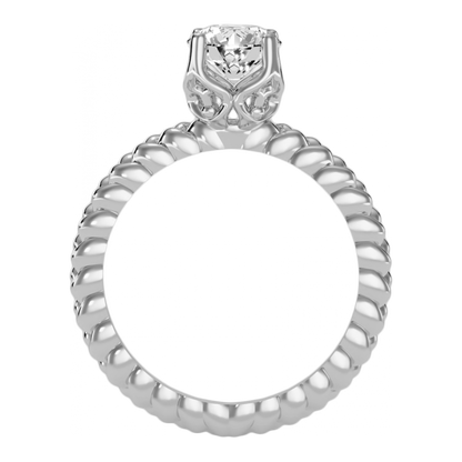 The Complimenting Solitaire Ring-Color_White-Gold