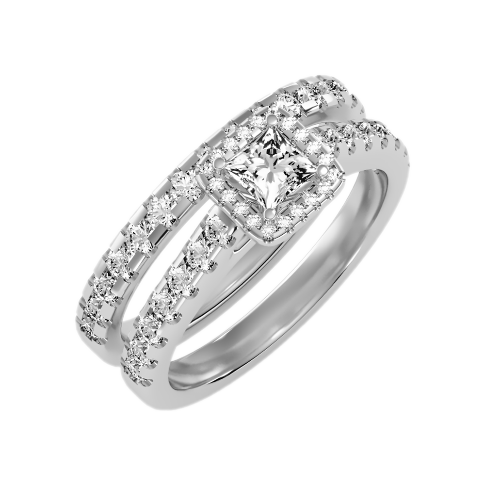 Sempiternal Bridal Ring Set-Color_White-Gold