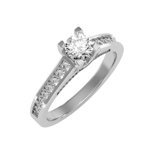 Rizal Solitaire Ring-Color_White-Gold