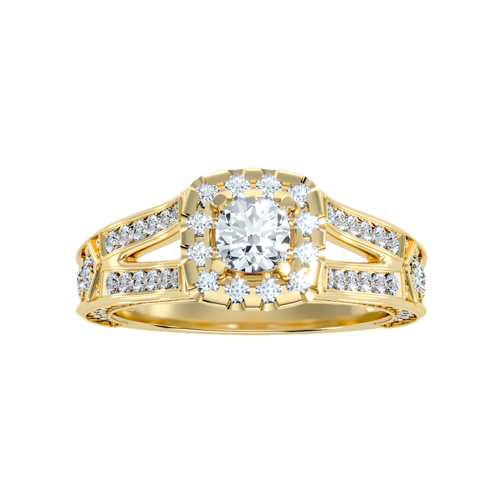 Gilded Solitaire Ring
