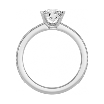The Glamourous Solitaire Ring-Color_White-Gold