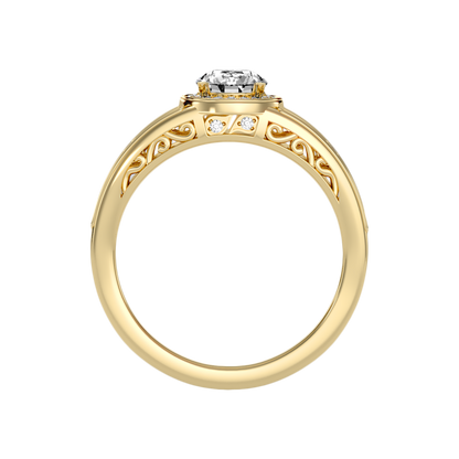 Ecstatic Halo Diamond Ring