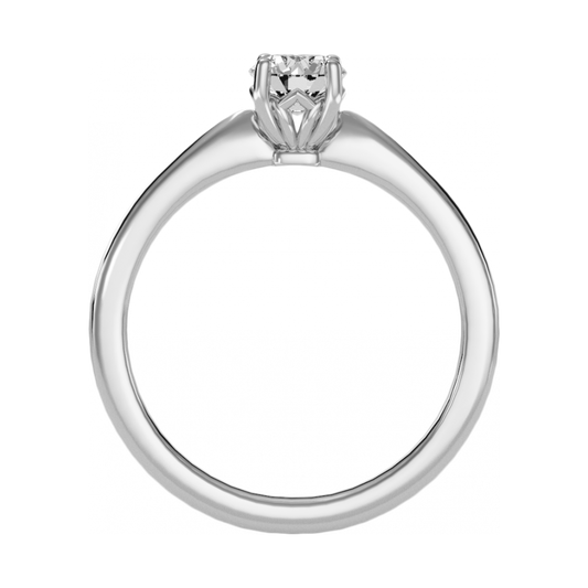 The Comfortable Solitaire Ring-Color_White-Gold