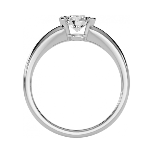 The Comical Solitaire Ring-Color_White-Gold