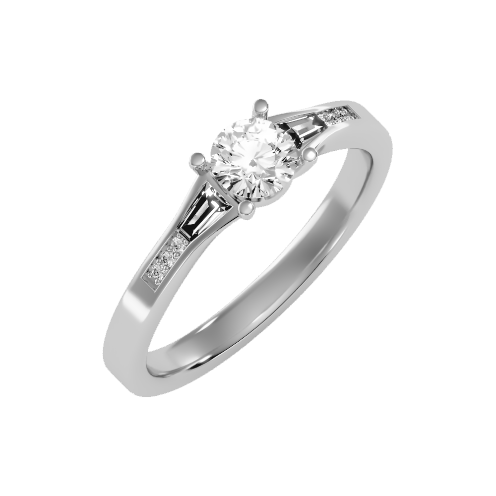 Jazz Solitaire Ring-Color_White-Gold