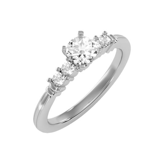 Stately Solitaire Ring-Color_White-Gold