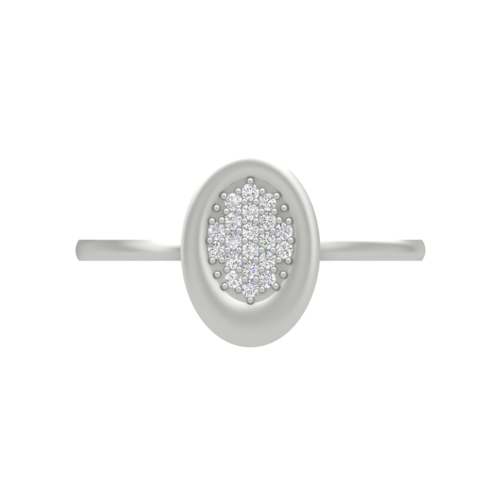 Oval Studded With Diamonds