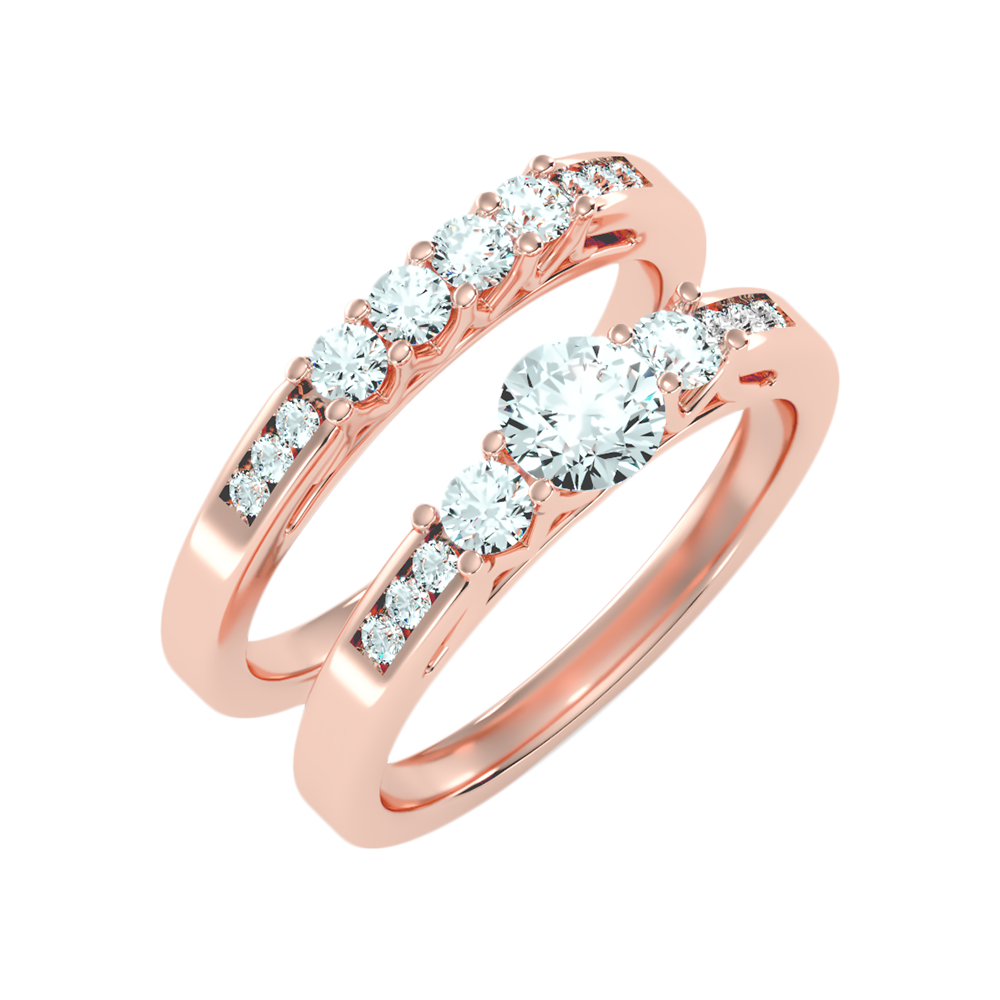 Sequoia Bridal Ring Set-Color_Rose-Gold