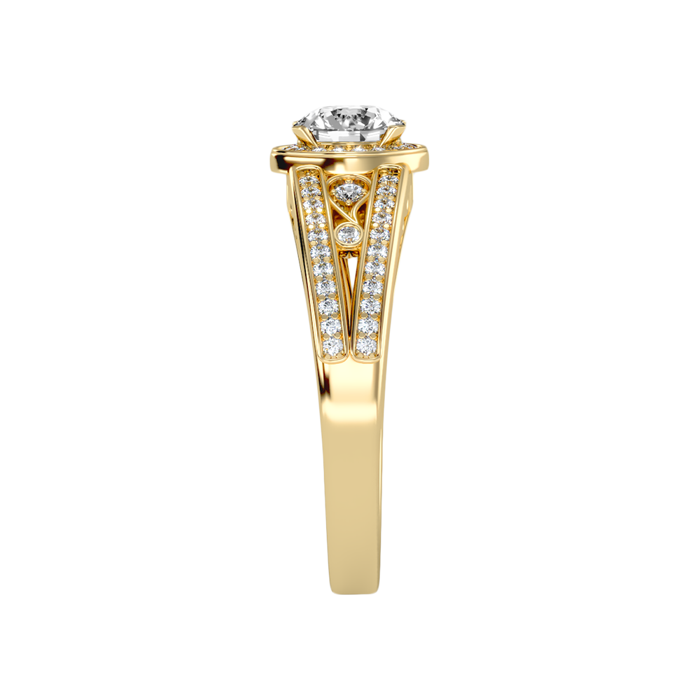 Ecstatic Halo Diamond Ring