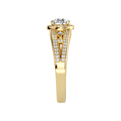 Ecstatic Halo Diamond Ring