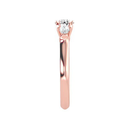 Blazing Tri Stone Ring