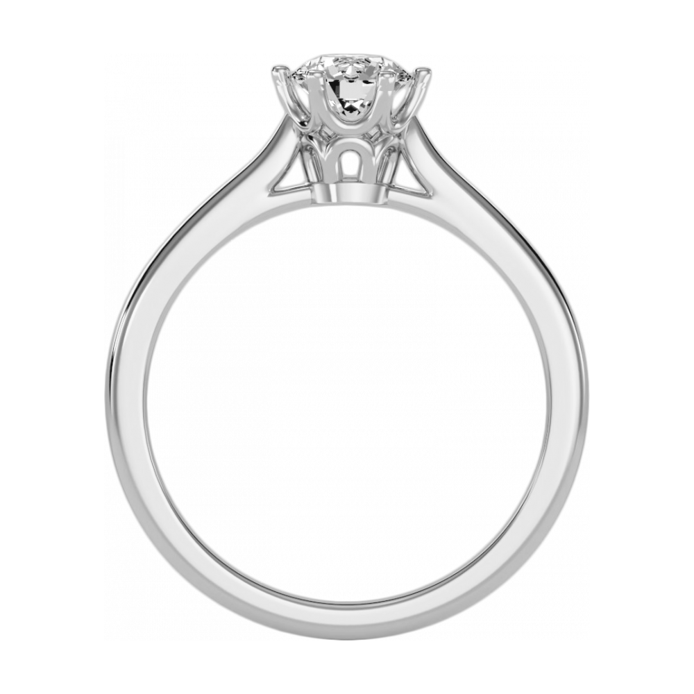 The Cosy Single Stone Ring-Color_White-Gold