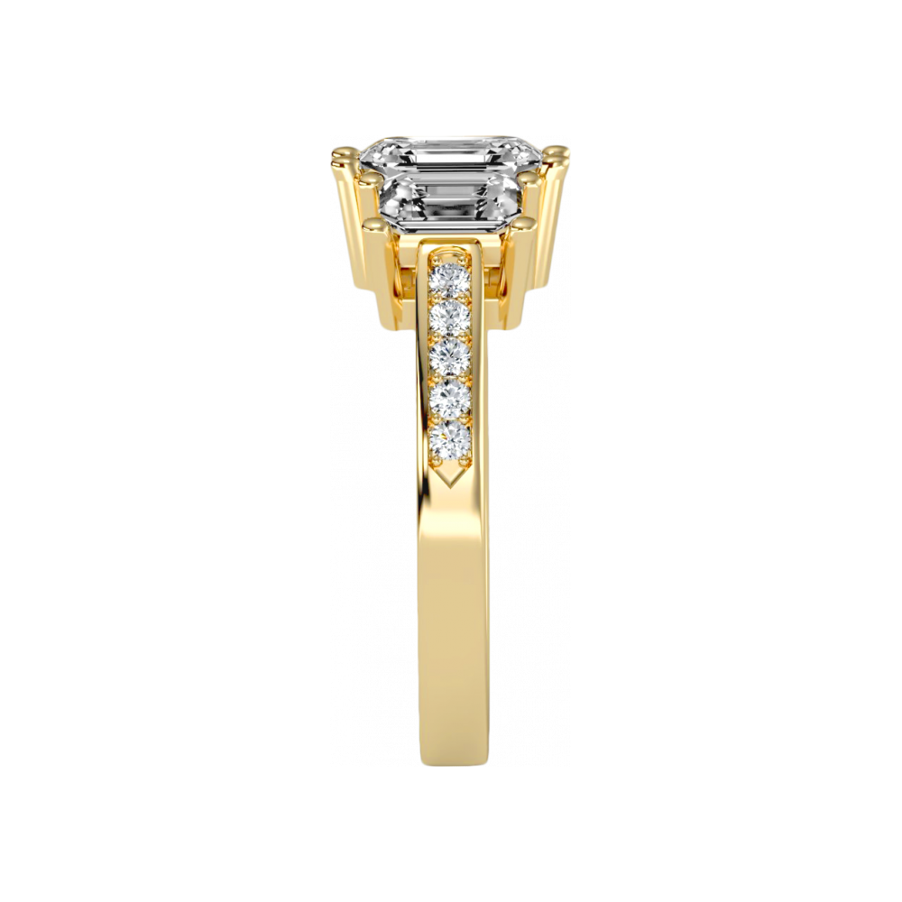 Mesmerizing Three Stone Ring 