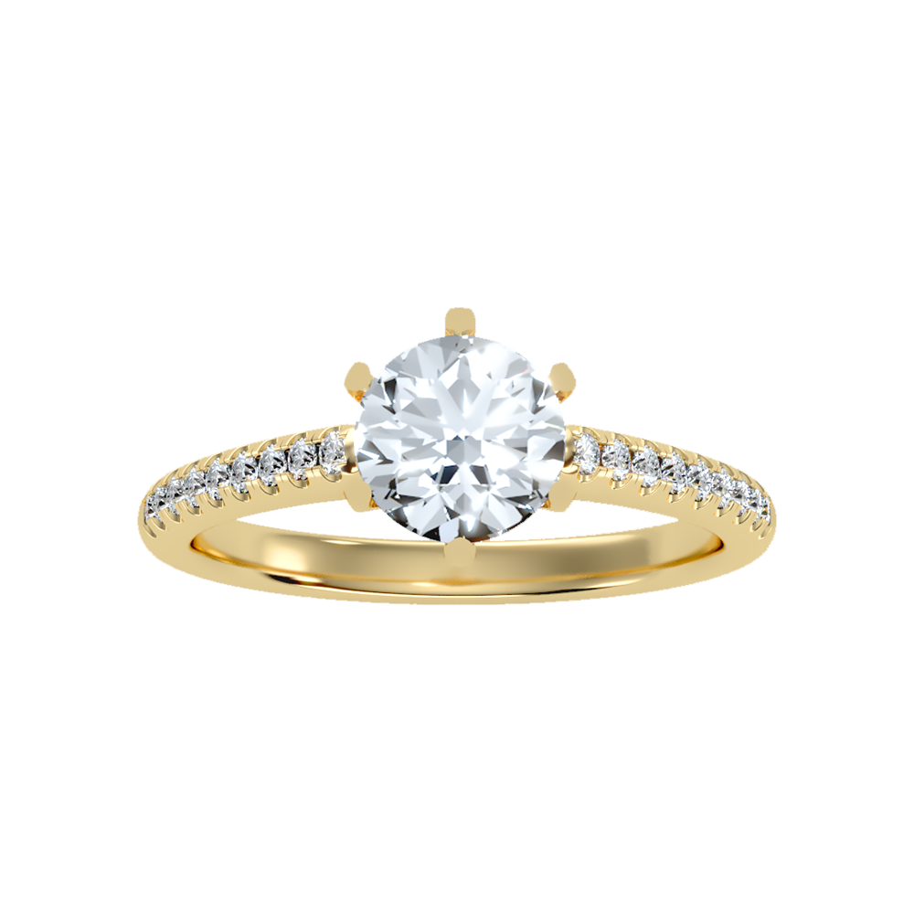 Courtly Solitaire Ring