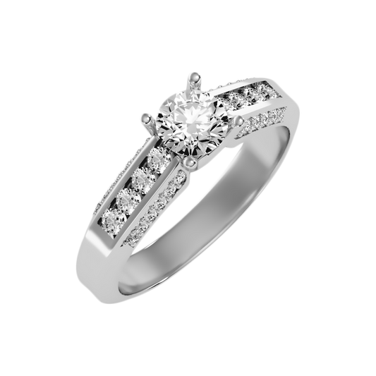 Radiante Solitaire Ring-Color_White-Gold