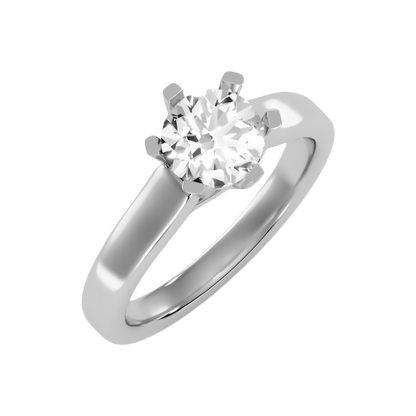 Brume Classic Solitaire Ring-Color_White-Gold