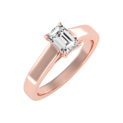 Etoile Emerald Solitaire Ring-Color_Rose-Gold