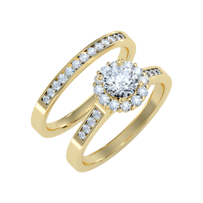 Lustrous Bridal Ring Set-Color_Yellow-Gold