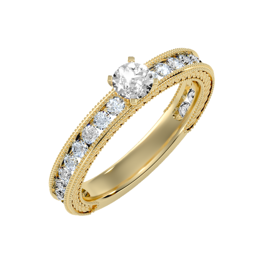 Blissful Solitaire Ring-Color_Yellow-Gold