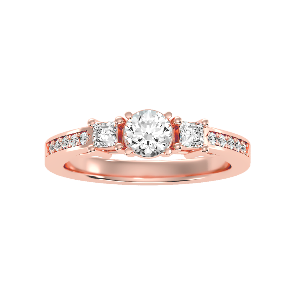 Burning Tri Stone Ring