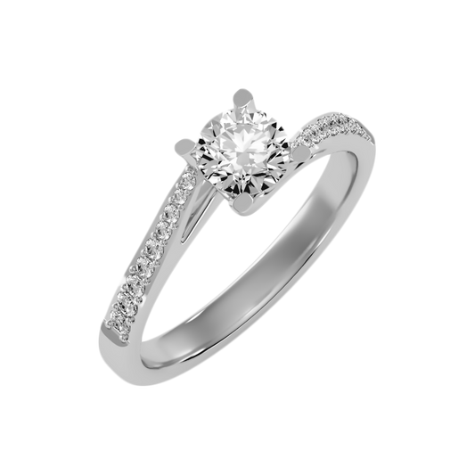 Atractiva Solitaire Ring-Color_White-Gold