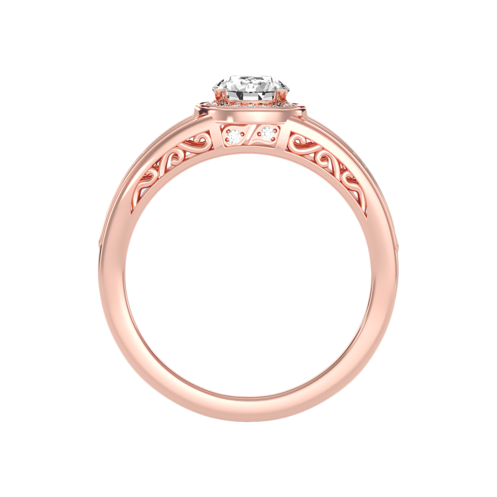 Ecstatic Halo Diamond Ring