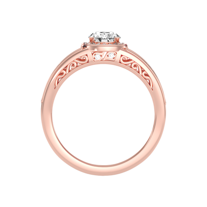 Ecstatic Halo Diamond Ring
