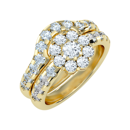 Talisman Bridal Ring Set -Color_Yellow-Gold