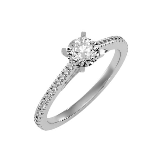 Mona Solitaire Ring-Color_White-Gold