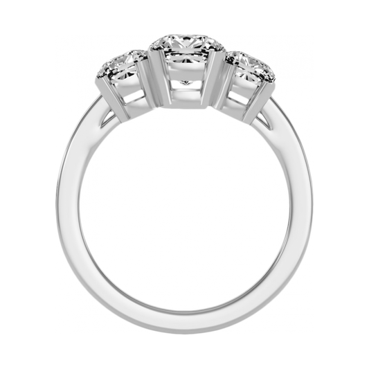 The Evolved Three Stone Ring-Color_White-Gold