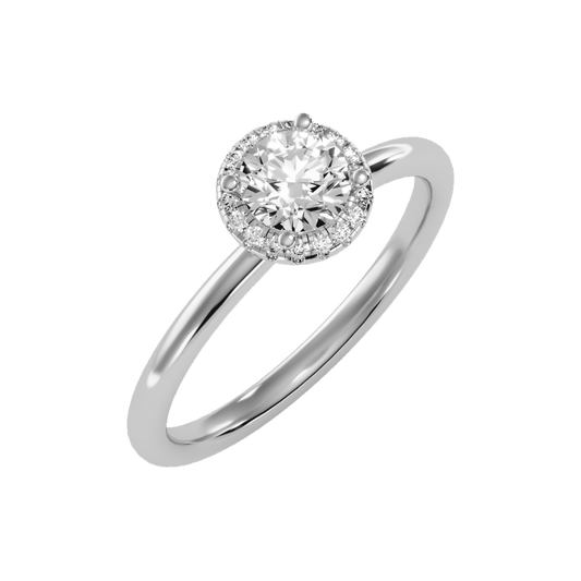 Stylish Solitaire Ring-Color_White-Gold