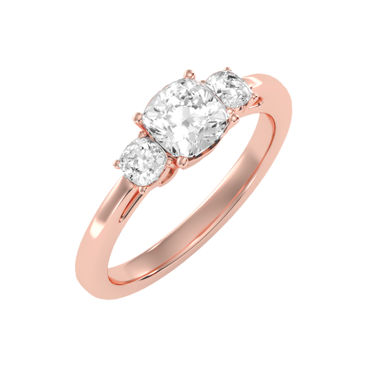 Brilliant Tri Stone Ring