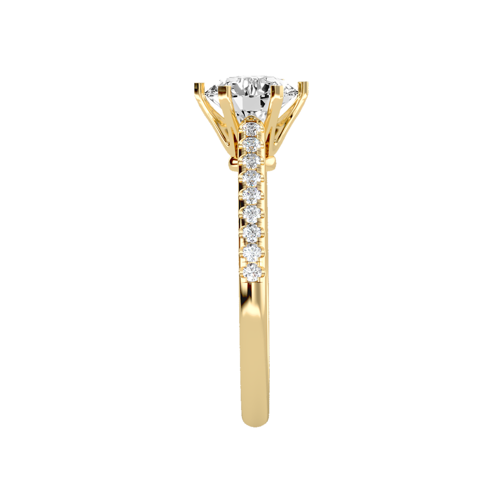 Courtly Solitaire Ring