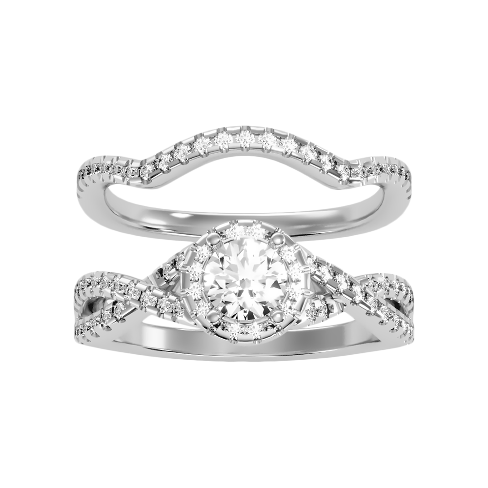 Cushy Bridal Ring Set-Color_White-Gold