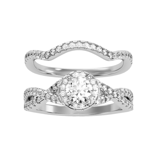 Cushy Bridal Ring Set-Color_White-Gold