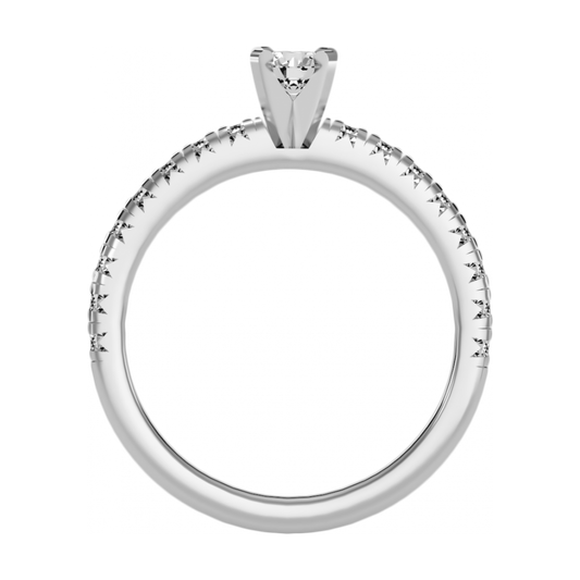 The Mysterious Solitaire Ring-Color_White-Gold