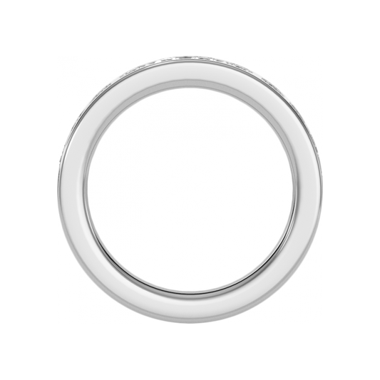 The Harmonic Half Eternity Ring-Color_White-Gold