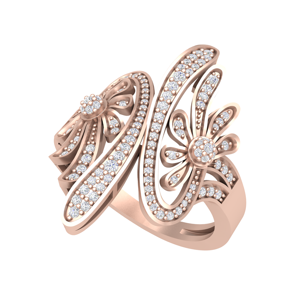 Mojito Stylish Diamond Ring-Color_Rose-Gold