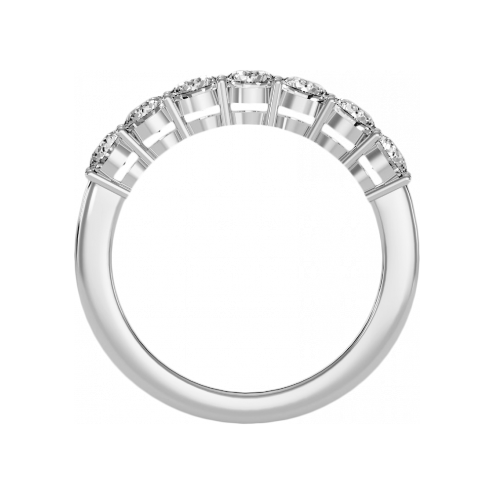 The Impressive Half Eternity Ring-Color_White-Gold