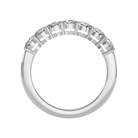 The Impressive Half Eternity Ring-Color_White-Gold