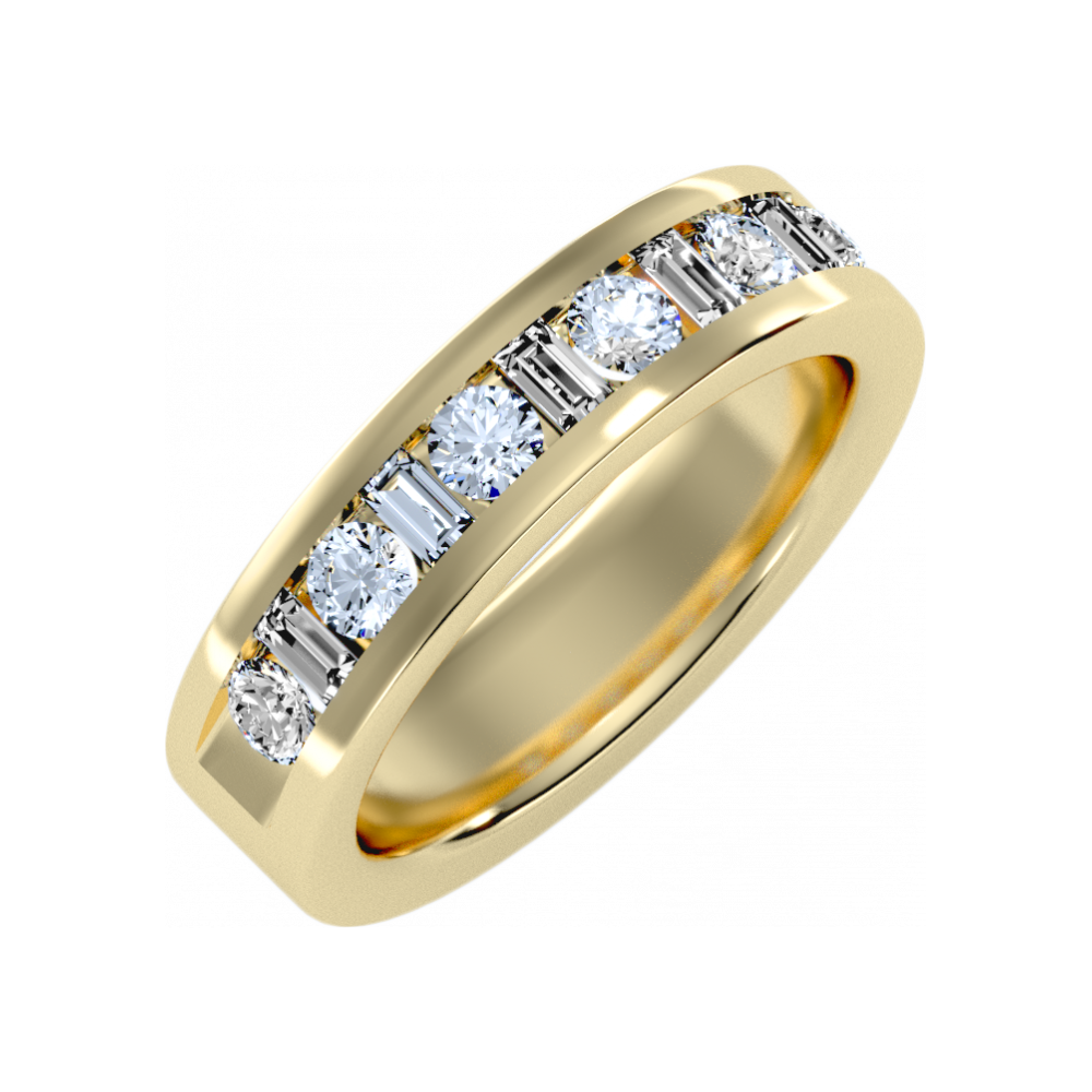 Light Hearted Half Eternity Ring