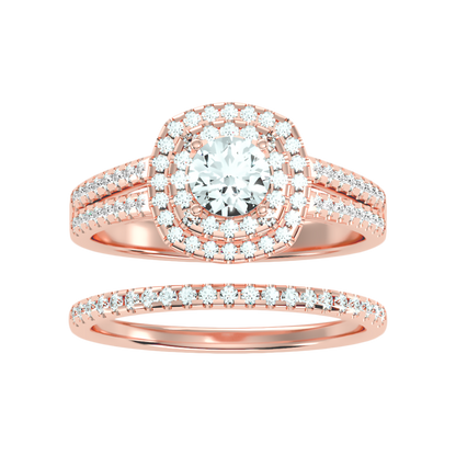 Stream Bridal Ring Set-Color_Rose-Gold