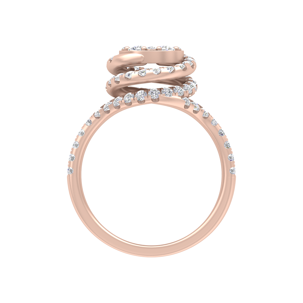 Twisting Oval Cocktail Ring