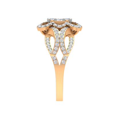 Zig - Zag Squamous Cocktail Ring