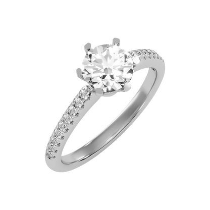 Courtly Solitaire Ring-Color_White-Gold