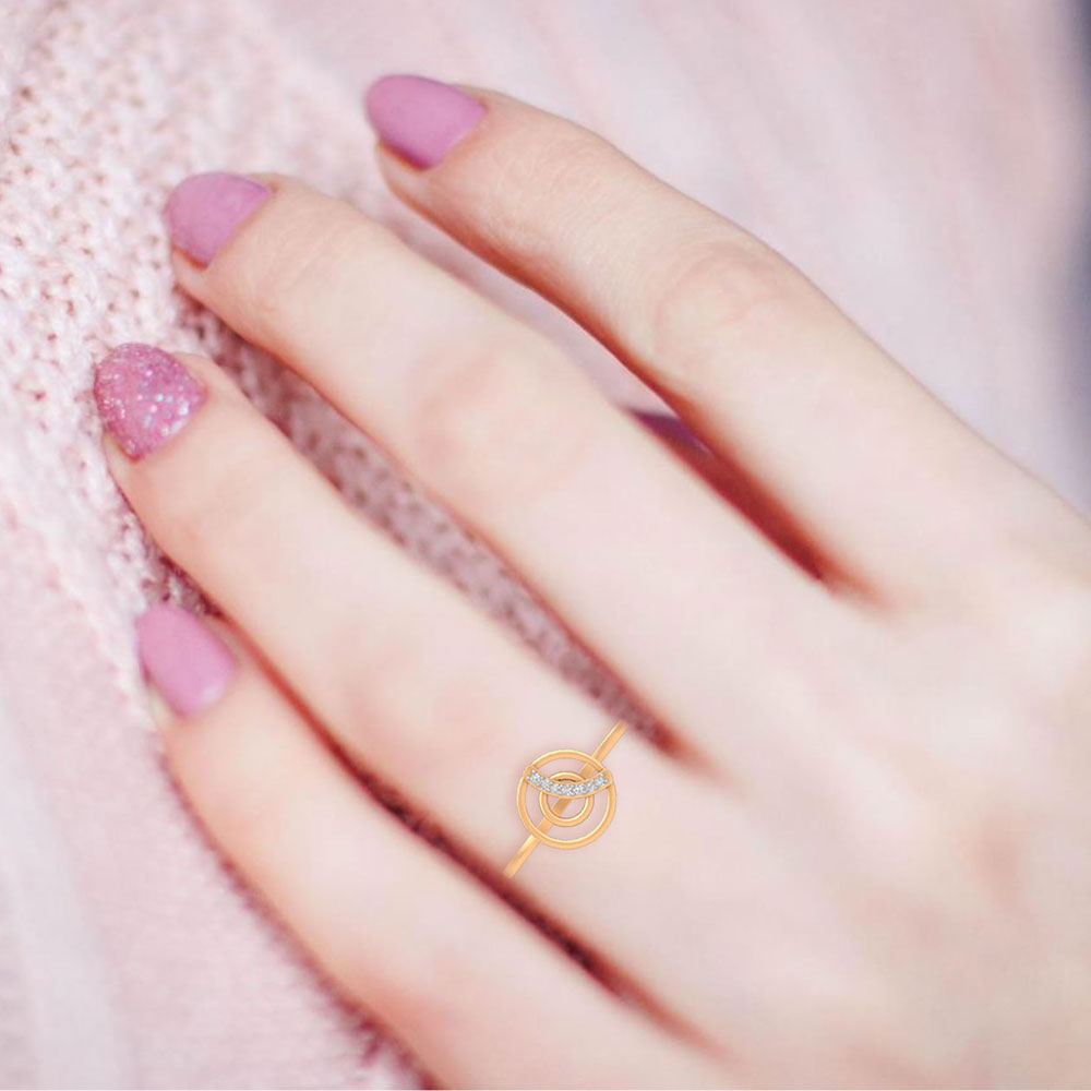 Concentric Circle Diamond Ring – World of Ring