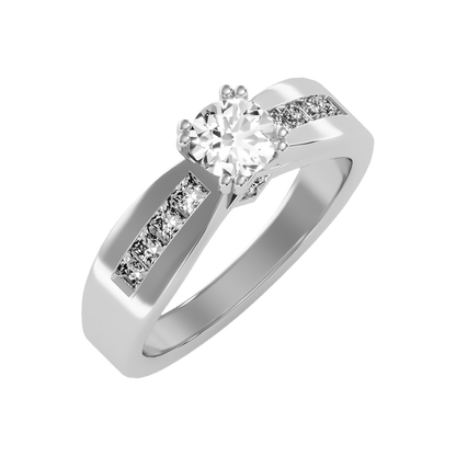 Choice Solitaire Ring-Color_White-Gold