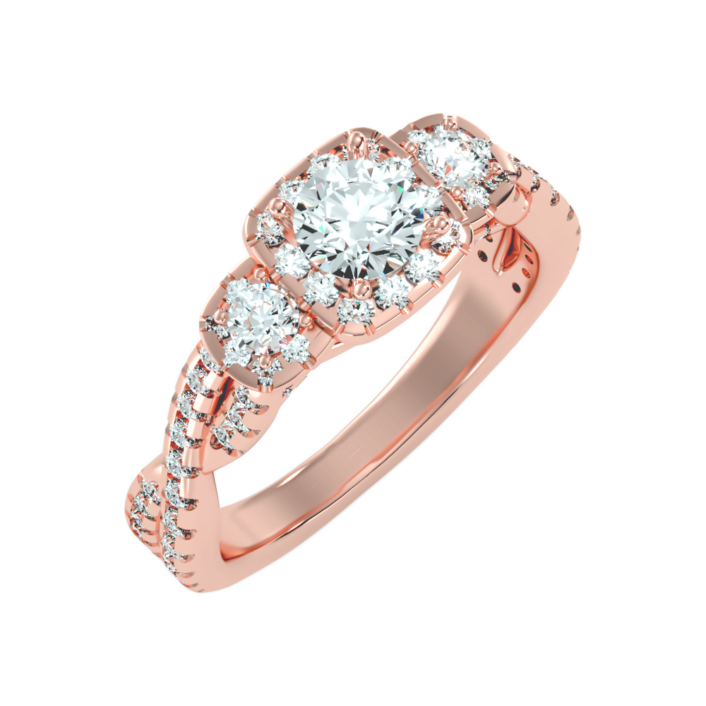 The Divine Three Stone Ring