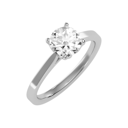 Epanoui Classic Solitaire Ring-Color_White-Gold