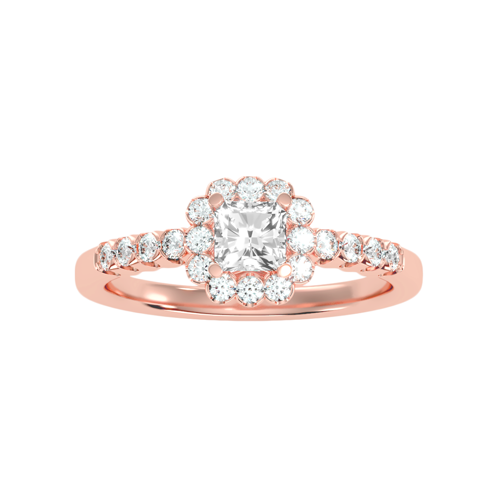Fashionable Solitaire Ring-Color_Rose-Gold